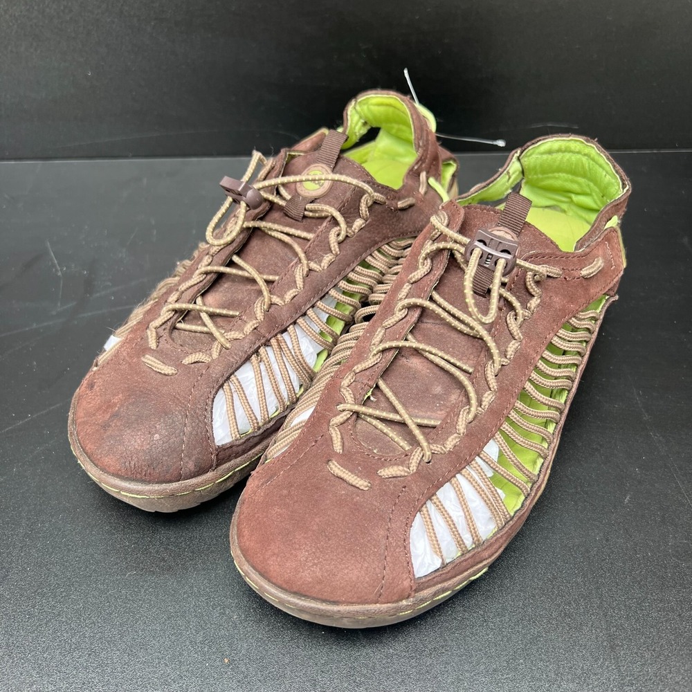 Jambu Sandals Shoes Men's Size US 10 Brown Leather Outdoor Comfort Slip-On Shoes